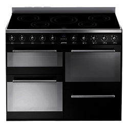 Smeg SYD4110IBL Symphony Range Cooker with Induction Hob, Black
